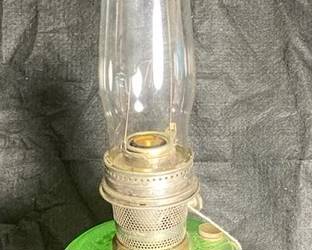 Aladdin Green Bela Crystal colonial Lamp 1933 