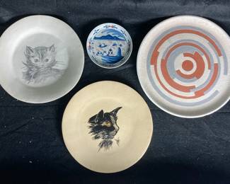 Artist Opal Fleckenstein Plate, Delft Pottery And More