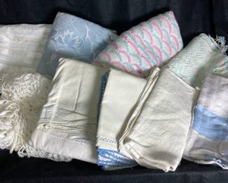 Vintage Table Linens And Baby Blankets