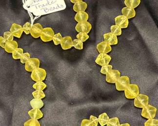 Trade Beads Vaseline Glass