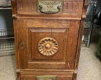 Solid Wood Chamber Pot Nightstand For Repair