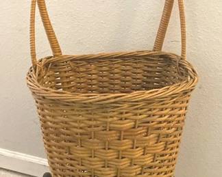 Wicker Grocery Cart