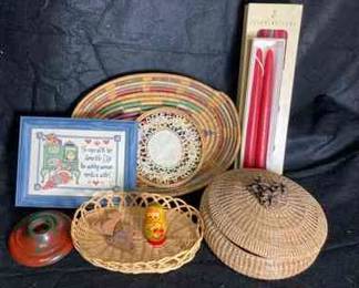 Handwoven Baskets And USSR Nesting Doll