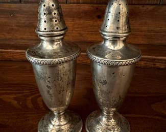 Pair of Sterling Silver Salt and Pepper Shakers