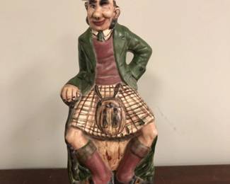 Pottery Scotsman Figure Decanter