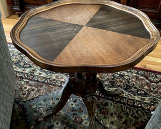 Vintage Pie Crust Table with Paw Feet