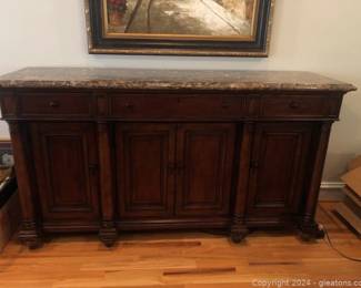 Thomasville Dining Credenza with Marble Top