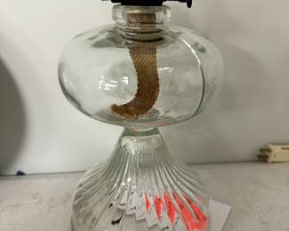 Primitive Glass Oil Lamp Base