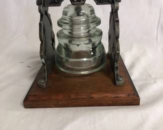 Handcrafted Liberty Bell from Glass Insulator