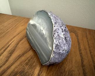 Small Geode Paperweight with Nature Scene