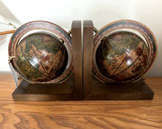 Pair of Italian Olde World Wooden Book Ends