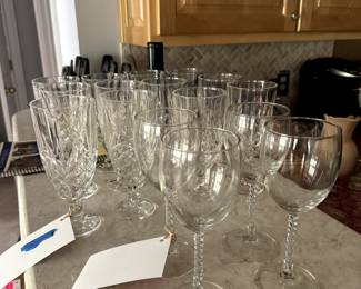 Cristal D’Arques-Durango “Sophia” Twisted Stem Wine Glasses