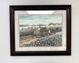 Framed Print “Cotton Pickers” by T Coleman