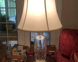 Genuine Handblown 3way Glass Lamp on Brass Base