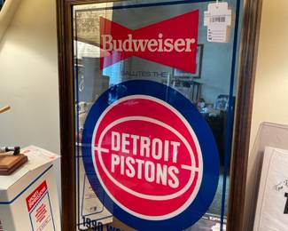 Budweiser Detroit Pistons 1990 Championship Mirror