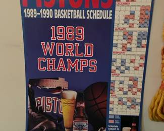 Pistons 1989-1990 Basketball Schedule