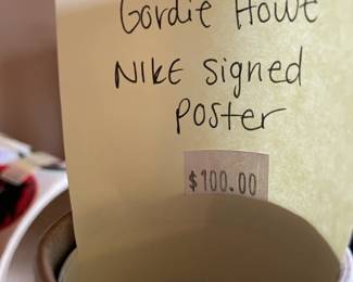  Gordie Howe signed poster