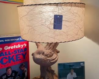 Chalkware Style Driftwood Sculpted Tree Lamp