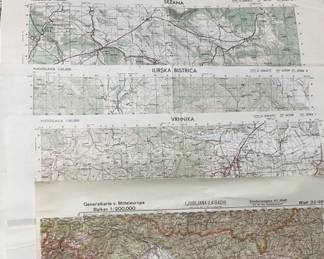 Old New Yugoslavia South  Central Europe Defense Mapping Charts
