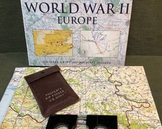 Military Map, U.S. AAF Stereoscope Map Readers, Historical Maps Of WW2 Europe Book