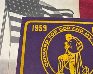 BSA Boys Life Silk Banner And Nov. 1943 Magazine