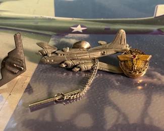 10Kt Boeing 10 Year Pin, B17 Tie Tac  More