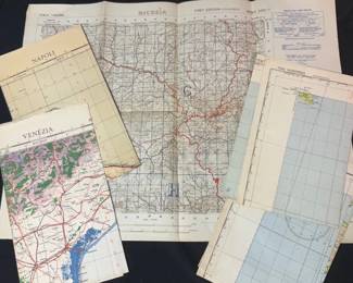 WW2 Air Force Hedquarter Edition Maps Areonautical ChartsItaly