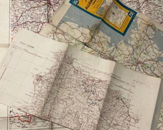 1942 Germany Michelin Road Map, 1944 British Munich Map 1943 Map Of Isoladischia