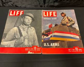 Two Collectible 1941 Military Themed Life Magazines
