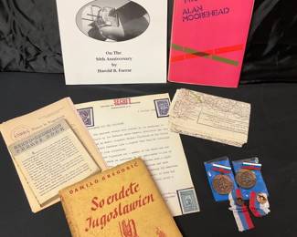 WW2 Mediterranean Silk Map, Personal Stories More