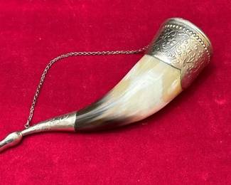 1980s Russian Olympics Georgian Style Drinking Horn