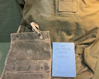B17 Pilots ID Info.,US Air Force Engine Canvas Paperwork Bag  More