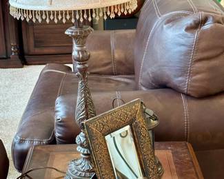 Table Top  Lamp and Mirror 