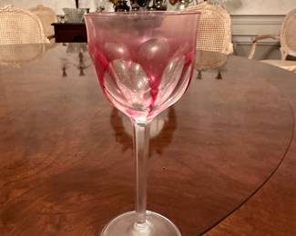 Moser Lady Hamilton pink champagne wine flutes 