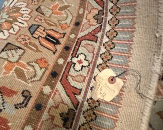 17’ vintage Tabriz area carpet