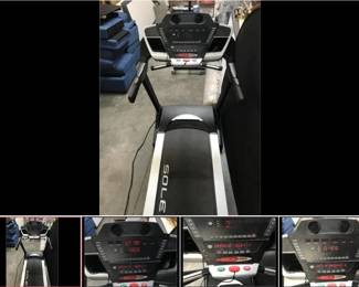 Lot # : 20 - Sole 84 Treadmill Exercise Equipment
In working condition, speed, incline, and other programmable exercise routines and more, folds for easy storage and treadmill moves with a smooth motion.
