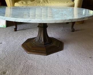 Mid-century marble top coffee table