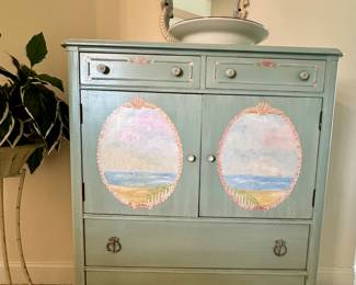 Hand painted cabinet