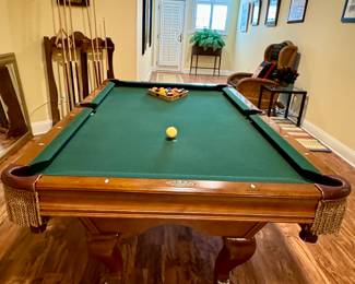 Brunswick Pool Table 47 1/2 x 85 1/2 x 31 high