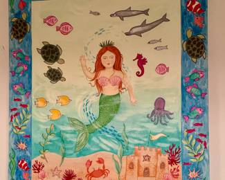 Kids mermaid wall art