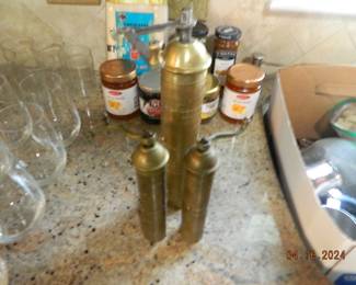 vintage brass grinders