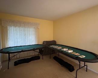 Two poker tables.