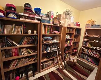 A entire room of books and bookcases.