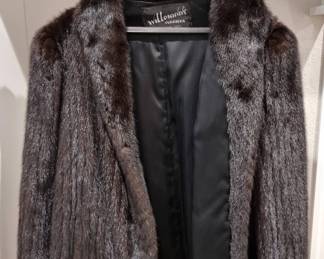 Wellmanns Furriers Womans Mink Coat, Womens Brown Mink Fur Coat