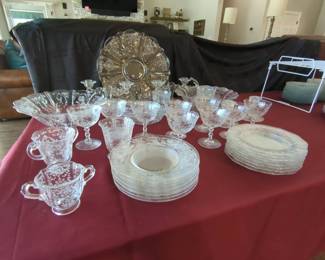 Fostoria Novarre Chintz Etched Crystal Collection