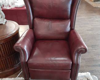 HancockMoore Red Leather Reclining Chair