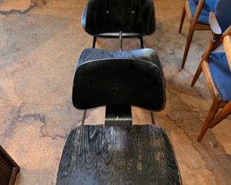 Black Wooden Mid-Century Modern chairs