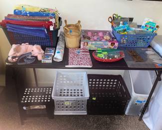 Crafts, Linens, Toys, Crates, Waste Basket, Stepping Stool