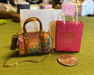 Many several miniature designer purses