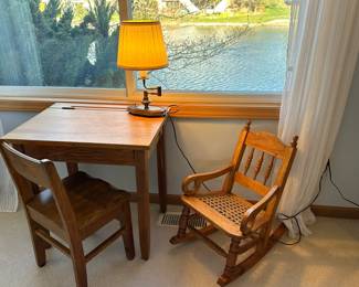Children's desk and rocker